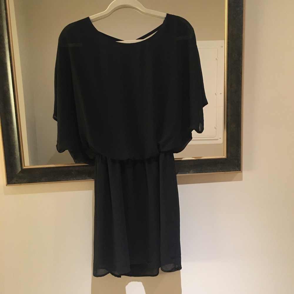 Black dress with braided back